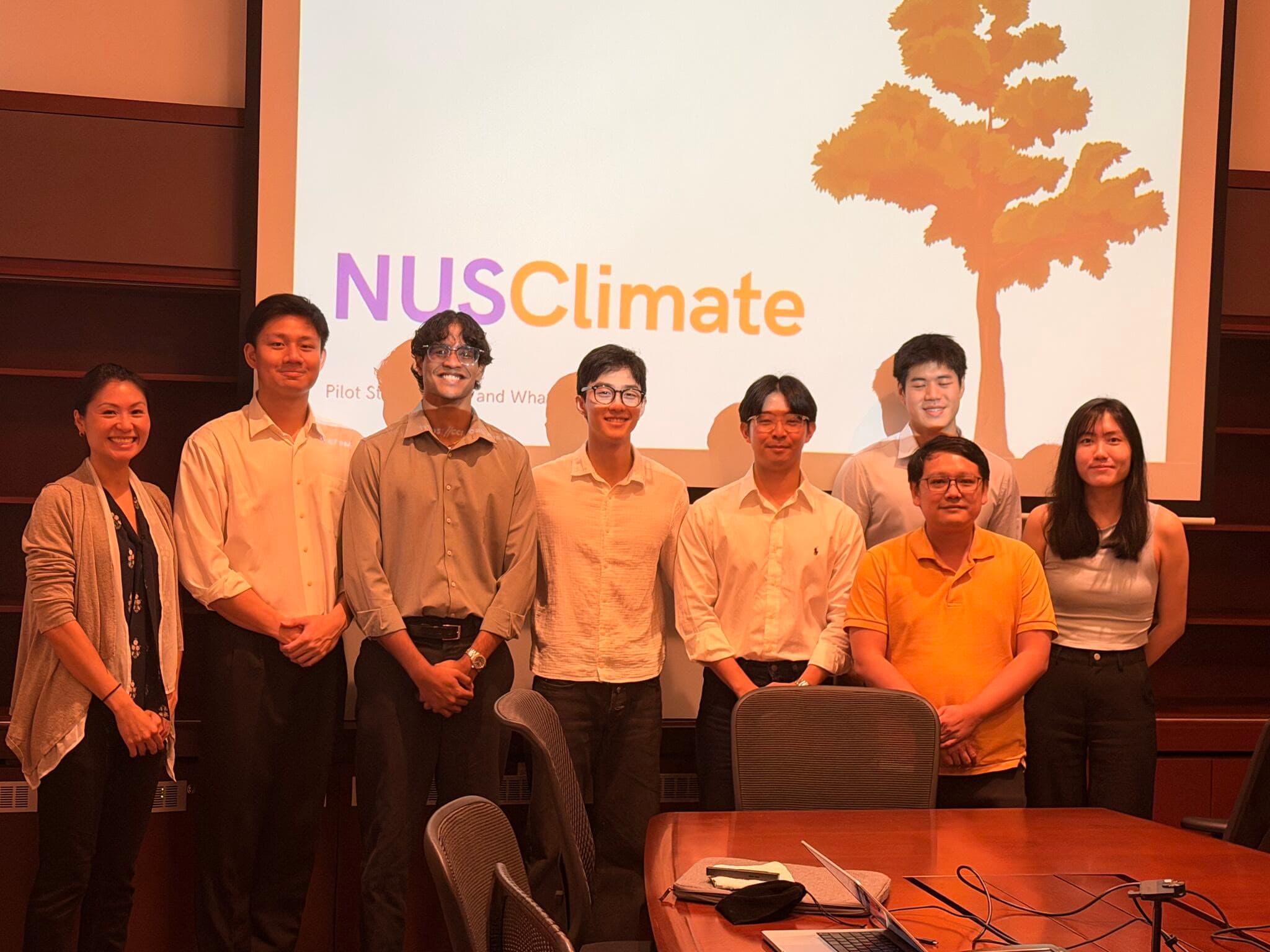 The NUSClimate team at their project showcase